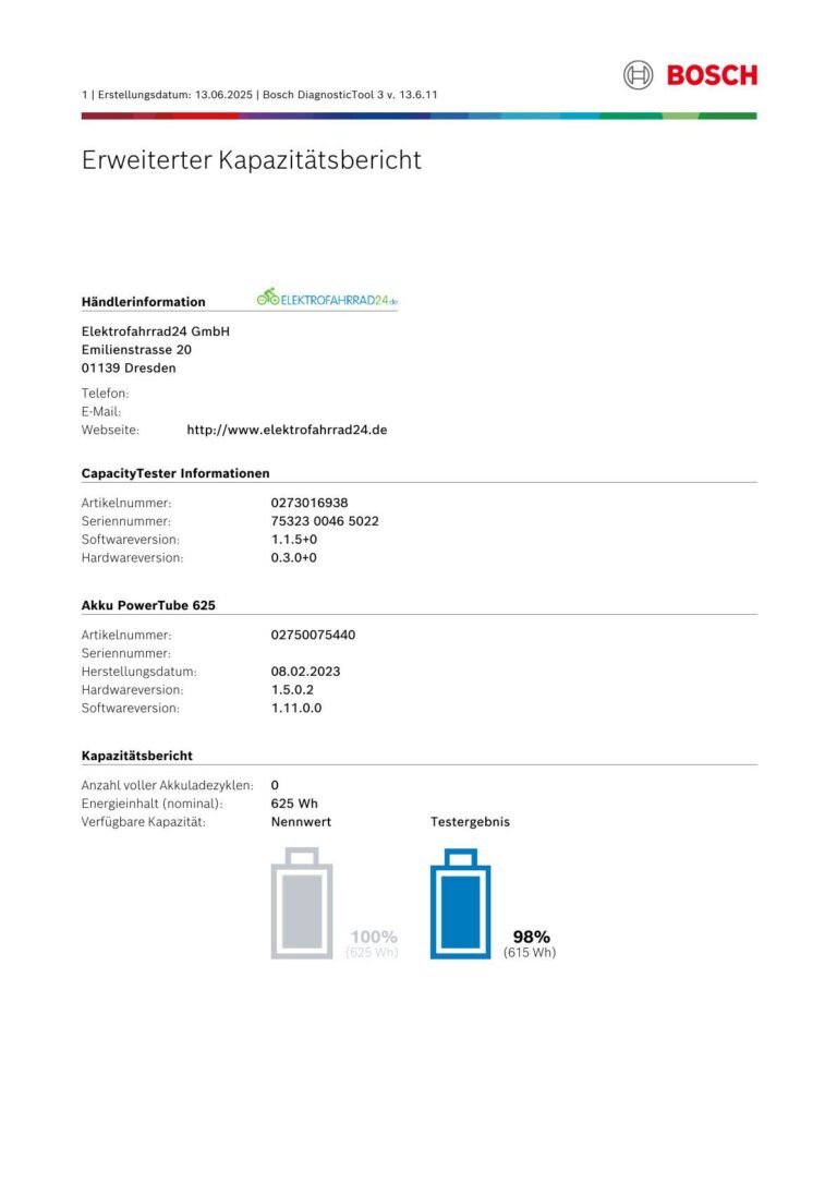 Bosch PowerTube 625 Wh (BBP291) vertikal - Aktionsware
